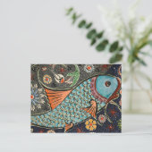 Koi Mosaic Briefkaart (Staand voorkant)