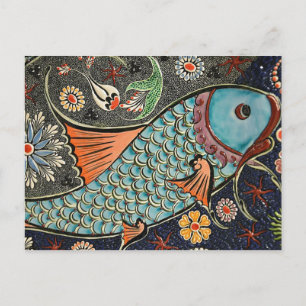 Koi Mosaic Briefkaart