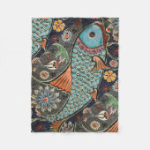 Koi Mosaic Fleece Deken (Voorkant)