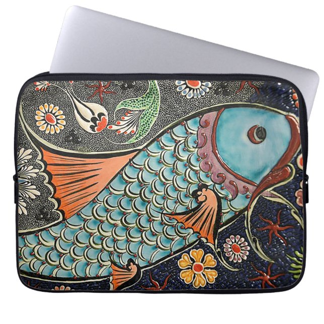 Koi Mosaic Laptop Sleeve (Voorkant)