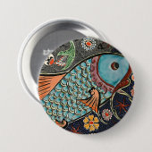 Koi Mosaic Ronde Button 7,6 Cm (Voorkant /achterkant)