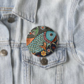 Koi Mosaic Ronde Button 7,6 Cm (In situ)