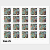 Koi Mosaic Vierkante Sticker (Vel)