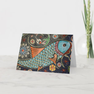 Koi Mosaic Wenskaart Kaart