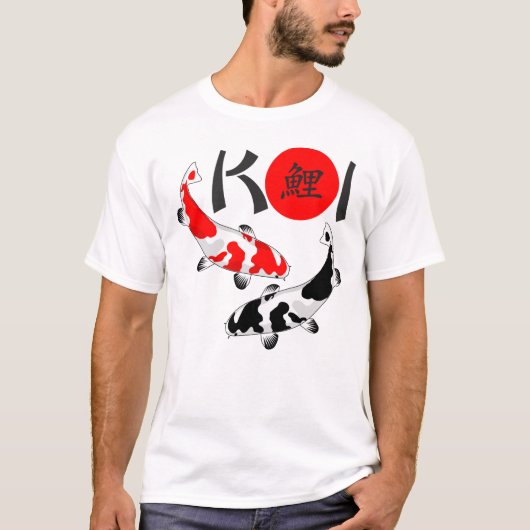 KOI - Nishikigoi Bekko white red black 1 T-Shirt (Voorkant)