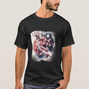 Koi Nishikigoi Vis Aziatische Karper Sakura Kersen T-shirt