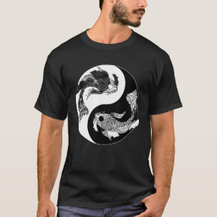 Koi Nishikigoi Vis Koi Karper Japan Ying Yin Yang T-shirt