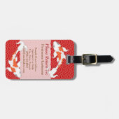  Koi op rood en bruin - Aangepast Bagagelabel (Voorkant horizontaal)