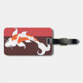  Koi op rood en bruin - Aangepast Bagagelabel (Achterkant horizontaal)