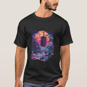 Koi Pagoda Tempel Aziatische Karper Koi Vis Japans T-shirt