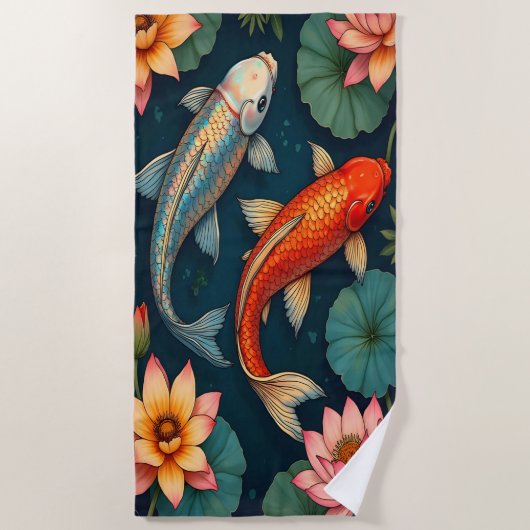 Koi Pair Strandlaken (Voorkant)