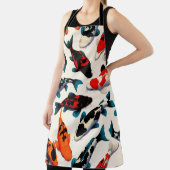 Koi Pattern All-Over Print Keuken Schort (Insitu)