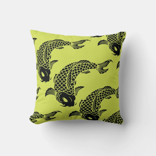 Koi Pillow Green Kussen (Voorkant)