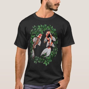 Koi Pond Art I Love Koi Fish Waterverf T-shirt