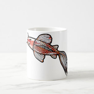 Koi Pond Art Kois Fish Design Red Calico Koi Koffiemok