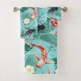 Koi Pond Bad Handdoek