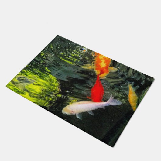 Koi Pond binnen/buiten Vloermat Deurmat (Schuin)