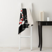 Koi Pond - black - Japanese Design Blanket Sherpa Deken (In situ)