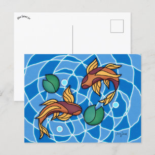 Koi Pond Briefkaart