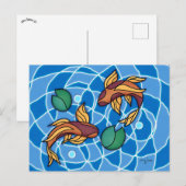 Koi Pond Briefkaart (Voorkant / Achterkant)