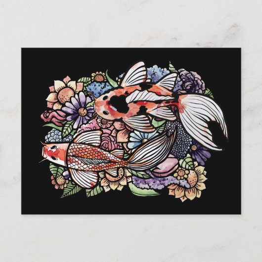 Koi Pond Briefkaart (Voorkant)