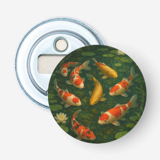 Koi Pond Button Flesopener