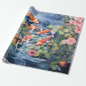 Koi Pond Cadeaupapier (Uitgerold)