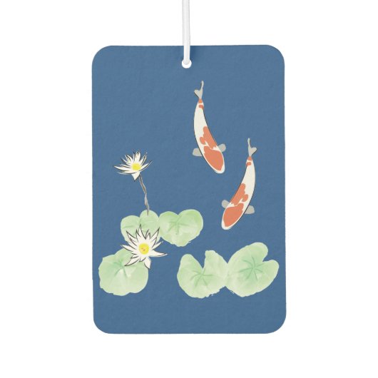 Koi Pond Car Air Freshener Luchtverfrisser (Voorkant)