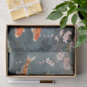 Koi Pond Cherry Blossom Serenity Tissuepapier (Geschenk)