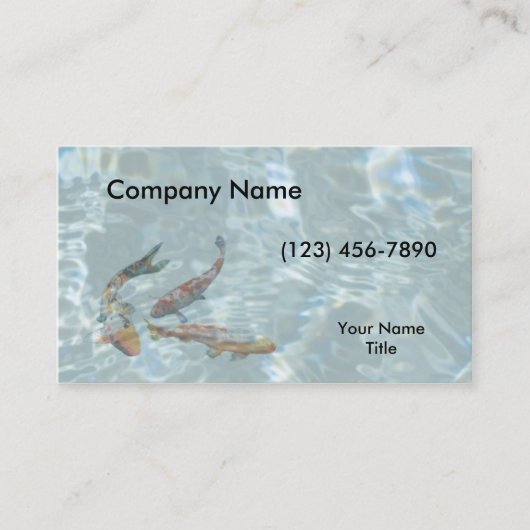 Koi Pond Clear Water Visitekaartje (Voorkant)