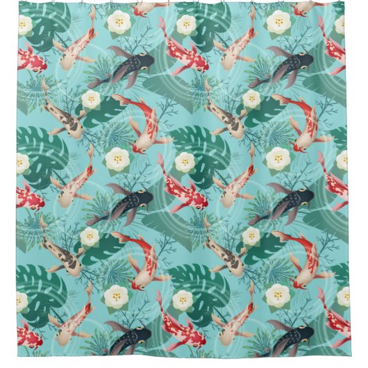 Koi Pond Douchegordijn (Voorkant)