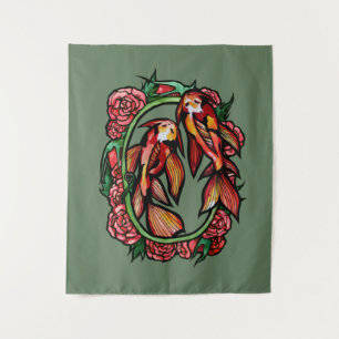 Koi Pond Fish Art Japanse Koi vijvers Wandkleed