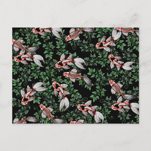 Koi Pond Fish Artwork Briefkaart (Voorkant)