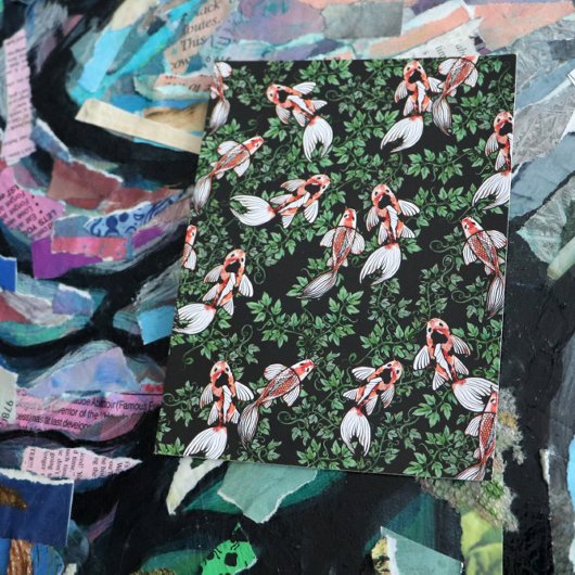Koi Pond Fish Artwork Briefkaart