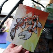 Koi Pond Fish Artwork Briefkaart