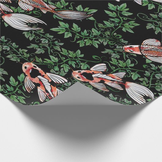 Koi Pond Fish Artwork Cadeaupapier (Hoek)