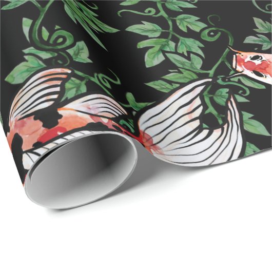 Koi Pond Fish Artwork Cadeaupapier (Rol Hoek)