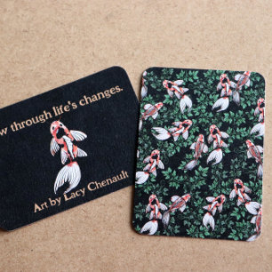 Koi Pond Fish Artwork Notitiekaartje