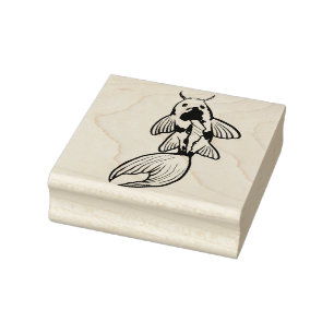Koi Pond Fish Artwork Rubberstempel