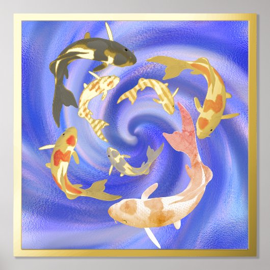 Koi Pond Folie Afdrukken (Voorkant)