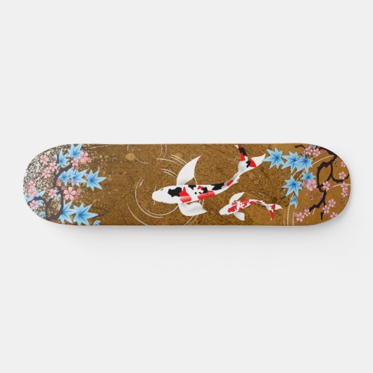 Koi Pond - hout - Japans ontwerpskateboard Persoonlijk Skateboard (Horizontaal)