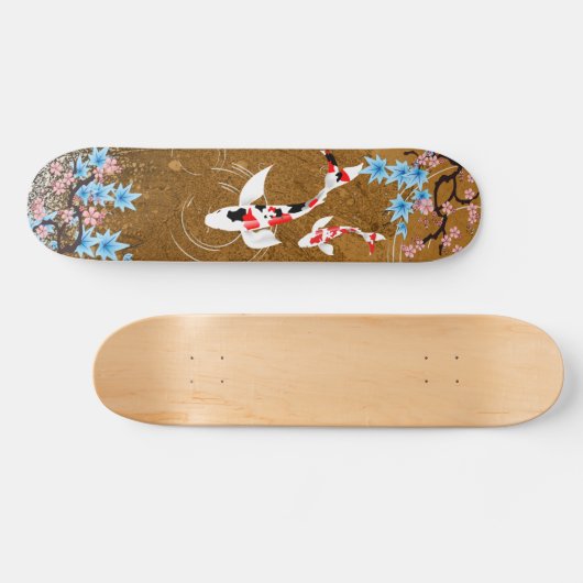 Koi Pond - hout - Japans ontwerpskateboard Persoonlijk Skateboard (Horizontaal)