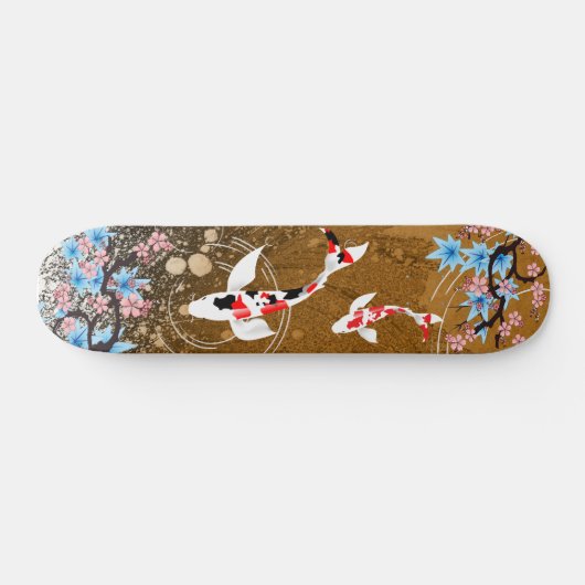 Koi Pond - hout - Japans ontwerpskateboard Skateboard (Horizontaal)