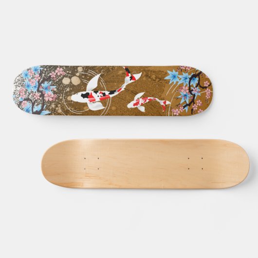 Koi Pond - hout - Japans ontwerpskateboard Skateboard (Horizontaal)