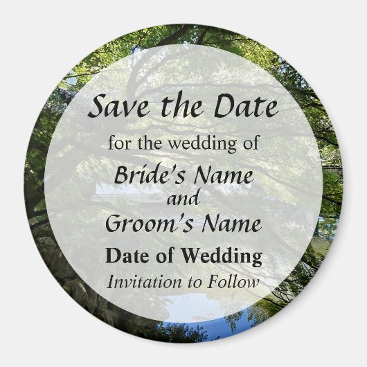 Koi Pond in de Chinese tuin sparen de Datum Magneet (Voorkant)