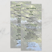 Koi Pond in het Chinese programma voor het bruilof Programmakaart (Voorkant / Achterkant)