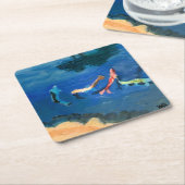 Koi Pond Kartonnen Onderzetters (Schuin)