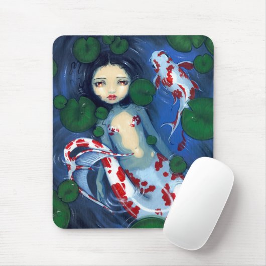 "Koi Pond Mermaid" Mousepad Muismat (Met muis)