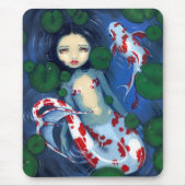 "Koi Pond Mermaid" Mousepad Muismat (Voorkant)