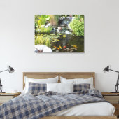 Koi Pond met Waterfall Canvas Afdruk (Insitu (Slaapkamer))